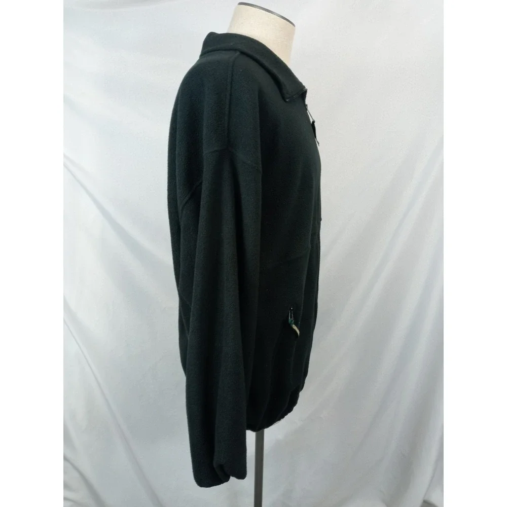 Remington Fleece Jacket Mens Large Black Full Zip Outdoor‎ Hunting Gorpcore Y2K